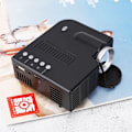 Miniatyrbillede 9 af 10: UC28B Micro LED-projektor 1080P  Bærbar husholdningsprojektor 500Lumens 5V 2AUK Stik 100~240V