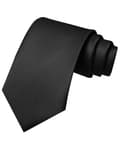 Herreslips i ensfarget, 3,15\" bredde 57\" lengde, jacquardvevd satengpolyester formelt slips for forretninger, bryllup, konfirmasjon og G black