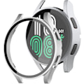 Miniatyrbillede 1 af 5: Kompatibel Samsung Galaxy Watch 4 44mm Etui Hærdet Glas Skærmbeskytter Hård Mat PC Beskyttelsesramme Ridsefast Fuld Dækning Galaxy