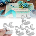 Miniatyrbillede 10 af 10: 3 stk. kunstig havfruehale ramme metal skæredør til DIY scrapbooking håndværk