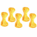 Miniatyrbillede 1 af 10: 5 stk flettet snor 2mm x 20yard polyester flettet reb til DIY smykkefremstilling (gul)