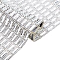 Miniatyrbillede 9 af 10: 5*15mm Hvid Glas Rhinestone Trim Crystal Hotfix Strass Mesh Banding Sticker Appliques Sheet
