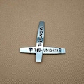 Miniatyrbillede 3 af 5: 2X The Punisher Skull Sølv Bil Emblem 3D Metal Side Fender Dekal Auto Badge Sticker