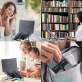 Miniatyrbillede 3 af 5: Bærbar computer stand til skrivebord, justerbar ergonomisk bærbar computer riser, 8 vinkler skridsikker bærbar computer holder kompatibel med MacBook, Hp, Dell, Lenovo alle bærbare computere 10-1