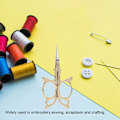Miniatyrbilde 7 av 8: 1 stk Antikk Stil Rustfritt Stål Skreddersydd Saks Husholdning DIY Sytilbehør (Gull)