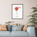 Miniatyrbild 4 av 8: Flamingo Väggkonst Canvas Tryck Affisch, Enkelt Mode Vattenfärg Konst Ritning Dek