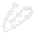 Miniatyrbild 5 av 10: Dekorativ spets pärlband polyester broderad lapp kläder dekor tillbehör 1 YardWhite