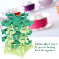Miniatyrbild 2 av 10: Bobbin Stack Tower Organizer Syverktyg Förvaring Hållare Stativ Box Plast