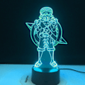 Miniatyrbild 2 av 7: One Piece Luffy 3D Illusionslampa med Smart Touch, RGB-effekt, USB-driven, Kreativ 3D Japansk Animelampa