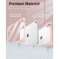 Miniatyrbilde 8 av 9: Etui til iPad (A16) 11. generasjon 11 tommer 2025, med blyantholder, slankt beskyttelsesdeksel med klar bakside, automatisk vekking/hvile pink iPad(A16)11 11（2025）