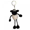 Miniatyrbild 1 av 6: Shaun the Sheep Plysch Ryggsäcksklämma, Svart och Vit, Perfekt Present