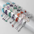 Miniatyrbilde 5 av 6: Halvdyrebare steiner krystall runde perler justerbar flettet makrame kvaster armbånd - håndlaget boho wrap armbånd for kvinner menn Pink