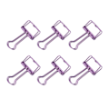 Miniatyrbillede 5 af 10: 30 stk. Wire Binder Clips Metalbelægning Rustfrit Stål Papirklemmer til Dokument Scrapbog Kvitteringer Lilla