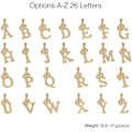 Miniatyrbillede 7 af 9: Krone Initial A-Z Halskæde, Iced Out Bogstav Vedhæng med 22-24 Tommer Kæde, Mænd Kvinder Bling Hip Hop Alfabet Navn Smykker Gave Store Initialer Halskæder C 18K Gold