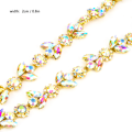 Miniatyrbild 9 av 9: 1 Yard Rhinestones Band Kristall Glas Borr Kedja Trim DIY Dekor Kläder Tillbehör (#5)