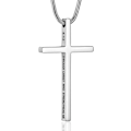 Pikkukuva 1 / 7: Ristiriipus miehille Ristiriipus VOIMAA Raamatun jae Ruostumattomasta teräksestä valmistettu kaulakoru Silver Cross1