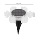 Miniatyrbilde 6 av 7: Solcelledrevet snøfnuggdekorasjonslys hagelys IP65 vanntett 3 moduser med stake landskapslys for sti hage Warm Light