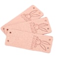 Miniatyrbillede 7 af 7: 100 stk. håndlavede etiketter i mikrofiber - holdbare, klare tryk, glatte, praktiske, prægede etiketter Pink