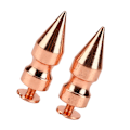 Pikkukuva 7 / 10: 100 sarjan ruusukullan väriset terävät metalliset sähköpinnoitetut, hiomattomat kirkkaat kierteet DIY messinkiset piikit, nastat, rock-niitit vaatteisiin 9x25mm