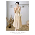 Miniatyrbillede 5 af 6: Ferie Chiffon Suspender Kjole Dame Toppe (Gul  L)