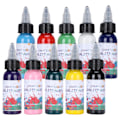Miniatyrbild 3 av 10: 10 Flaskor Akrylfärg Set Färgglada för Konst Student Målning Pigment Plast Boxad 30ml