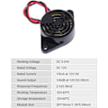Miniatyrbillede 5 af 5: 6 stk. Buzzer Alarm Elektronisk Bip Buzzer DC 3V 12V 24V Aktiv Piezo Buzzer 100dB Tone Alarm Ringer Kontinuerlig Lyd