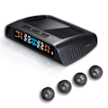 Miniatyrbild 7 av 11: USB Laddningsbar Solcellsbil TPMS Trådlöst Däcktryck HD Digital Display Automatisk Alarmverktyg