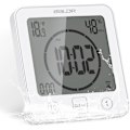 Miniatyrbild 1 av 7: Duschklocka Vattentät, Digital Klocka Timer Klocka med Alarm, Badrumsklocka med Sugkopp, Temperatur Fuktighetsdisplay, 3 Monteringsmetoder White
