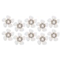 Miniatyrbilde 1 av 10: 10 stk Imitasjon Perle Blomsterformet Knapp DIY Anheng Bryllupsdekorasjon HårtilbehørRhinestones Kunstig Perle Blomst