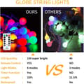 Pikkukuva 4 / 5: 33 jalkaa 100 Led Mini Globe -valosarja, keijuvalosarja Multicolored