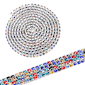 Pikkukuva 3 / 8: Kaunis Tekotimantti Rihmakoriste DIY Mekko Korut Vaatteiden Koristelu Tarvikkeet AB Värikäs Tyyli 2 4mm