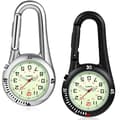 Lysande Clip-On Kronometer med Snabbfäste för Professionellt Bruk och Utomhusaktiviteter, Blandade Stilar, 2-pack Black, Silver