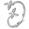 Miniatyrbild 1 av 4: Justerbar ring i äkta silver med zirkoninläggning
