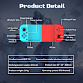 Miniatyrbillede 7 af 8: Bluetooth-controller til iPhone, Android, direkte afspilning, lav latenstid, telefoncontroller-gamepad-joystick til Galaxy S23 S22 S21 20 Ultra, iPhone 14 13 1 Blue+Red