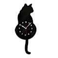 Miniatyrbild 1 av 3: Katt Pendel Väggklocka, Kattklocka med Rörlig Svans, Vardagsrum