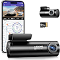 Pikkukuva 1 / 9: 4K Dash Cam 5G WiFi GPS, WDR Super Night Vision Camera for Car, G-Sensor, Parking Mode, Free 64GB SD Card, 170° Wide Angle Dashcam, Loop Recording, V