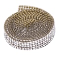 Miniatyrbild 2 av 8: 5 rader 1m strass trim band varmfix kristallkedja trim kläder tillbehör dekoration (silver)