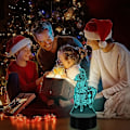 Miniatyrbild 7 av 7: 3D-illusionsspelserie nattlampa - 4 mönster, 16 färger, fjärrkontroll & smart touch, jul- och födelsedagspresenter för barn/pojkar
