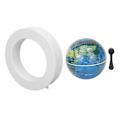 Miniatyrbilde 6 av 10: Magnetisk svevende globus hvit innebygd LED-lys frostet tekstur 3,3 tommer 12V 1A magnetisk svevende globus ornament for leketøy