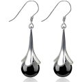 Miniatyrbild 1 av 4: Morning Glory Faux Moonstone Hook Pendant Earrings