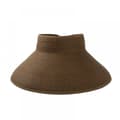 Dam solhatt med bred brätte i halm med UPF 50+ Coffee