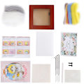 Miniatyrbild 4 av 10: Nålfiltningskit Fotoram Ullfiltning Tillbehör Djur Plyschdocka DIY Material216# Moln Kyckling