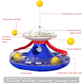 Miniatyrbild 5 av 5: Katt skivspelare trackball, väderkvarn läckande matleksak, multifun