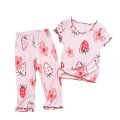 Miniatyrbild 1 av 4: Flickkläder Tunna Pyjamas Jordgubbsmönster, S (Rosa)