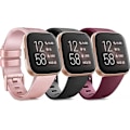 Pikkukuva 1 / 4: PAKETTI 3 Pehmeää Silikoniranneketta Fitbit Versa 2 / Fitbit Versa / Fitbit Versa Lite Classic - Säädettävät Urheilurannekkeet Naisille ja Miehille Pieni ja Suuri (Ilman Seuraajaa)