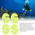 Miniatyrbilde 3 av 5: 4 stk. Cave Diving Line Circle Marker ABS Scuba Safety Rope Line Round Marker for Underwater Fluorescent Yellow