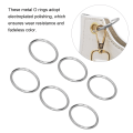 Miniatyrbillede 5 af 7: 50 stk. metalringe i holdbart og robust jern, multifunktionelle, blanke, lyse farver, metal O-ringe til DIY-projekter 32x3mm sølv