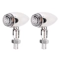 Miniatyrbild 3 av 11: 2 st Motorcykel Kula Blinkerslampa Indikatorlampa Modifieringstillbehör Silver Transparent Skydd