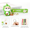 Pikkukuva 2 / 6: Sööt Keychain Kawaii Anime Avaimenperät Lapsille Reppujen Ripustuskorut Avaimenperä Tarvike Ystävän Lahja Naisille Tytölle Green Dinosaur