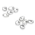 Pikkukuva 6 / 10: 10 kpl kynsitimantteja 10x14mm soikea kynnetön reuna irrotettavat vaatteet laukut kengät hatut käsin ommellut tarvikkeet (valkoinen)